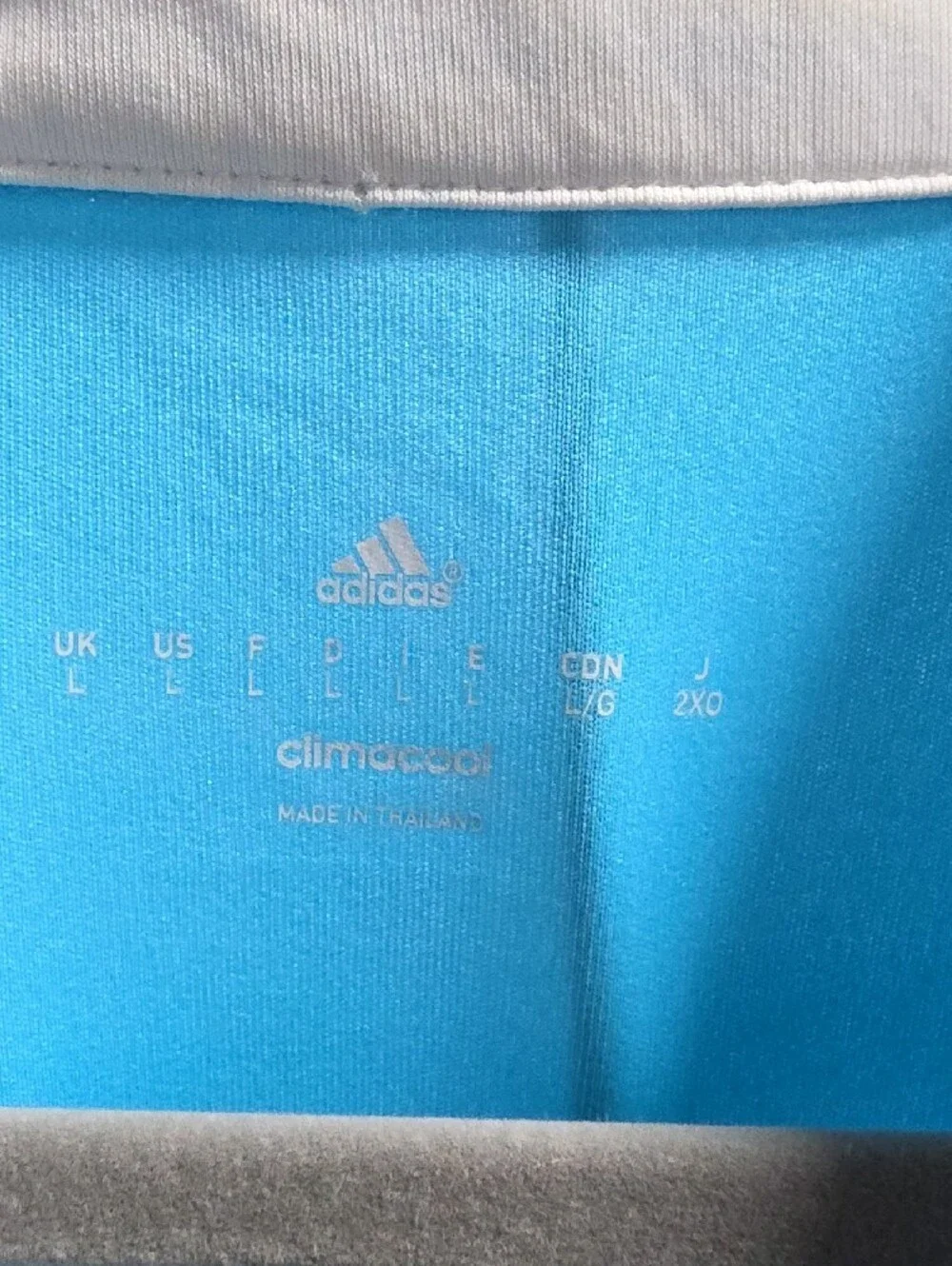 adidas Light Blue Cristal Soccer Jersey